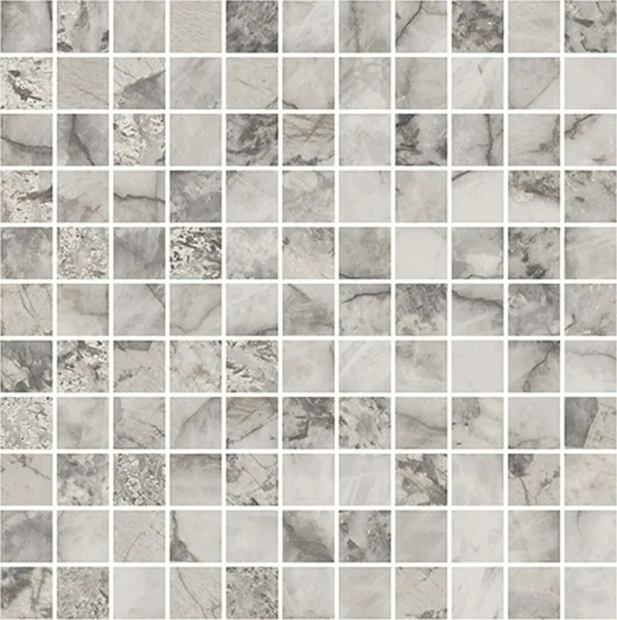 Gemstone Mosaico Grey Nat Rett 30x30